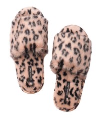 Домашние тапочки Victoria's Secret Leopard Faux Fur Slipper