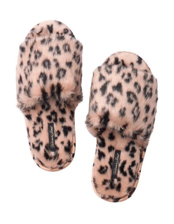 Домашние тапочки Victoria's Secret Leopard Faux Fur Slipper