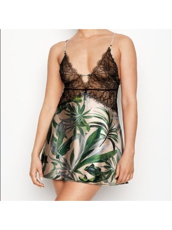 Пеньюар Victoria's Secret Very Sexy Lace Slip dress Palm print
