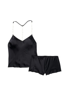 Піжама Victoria's Secret Satin Cami Set Black Crystal