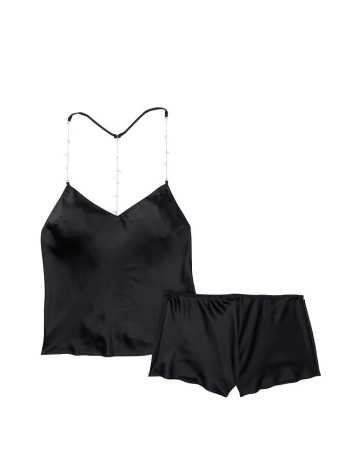 Піжама Victoria's Secret Satin Cami Set Black Crystal