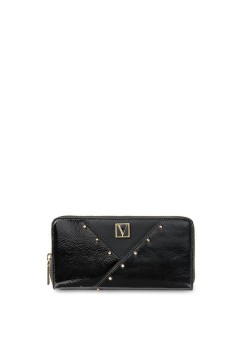 Гаманець Victorias Secret The Victoria Logo Zip Wallet Black & Gold dot
