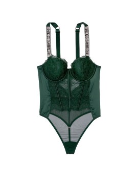 Боді Victoria's Secret Lightly-Lined Logo Shine Strap Teddy