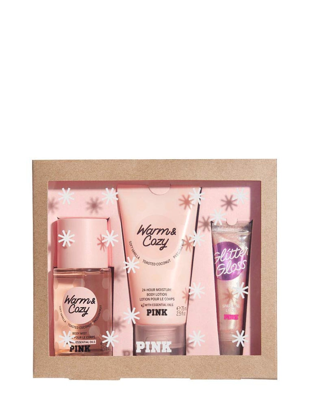 Pink warm and cozy gift online set