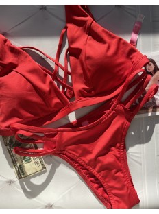 Купальник Victoria's Secret Red Strappy Cheeky