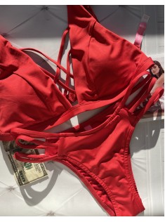 Купальник Victoria's Secret Red Strappy Cheeky