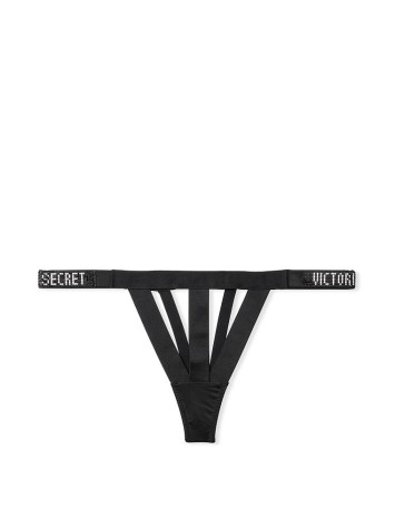 Трусики зі стразами VS Banded Shine Strap Thong Panty