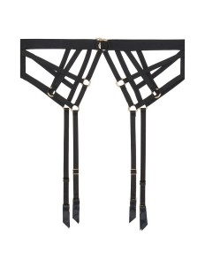 Пояс Victoria's Secret Black Strappy Ring Garter belt