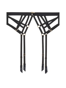Пояс Victoria's Secret Black Strappy Ring Garter belt