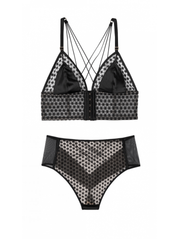 Комплект білизни Victoria's Secret Very Sexy Starburst Bra set Black Embroidered