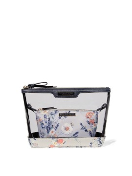 Косметичка Victoria's Secret 2 в 1 AM PM Beauty Bag Duo Blue flowers