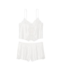 Пижама Satin Short PJ Cami Set White Lace