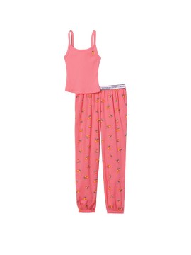Піжама Cotton Tank Jogger Pajama Set Lemon print Victoria's Secret