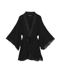 Халат Heavenly by Victoria's Secret Black Lace Modal Kimono