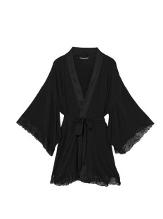 Халат Heavenly by Victoria’s Secret Black Lace Modal Kimono