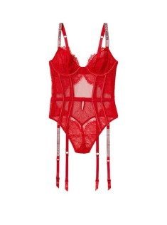 Боді Victoria's Secret Demi Teddy with Shine Straps & Garters