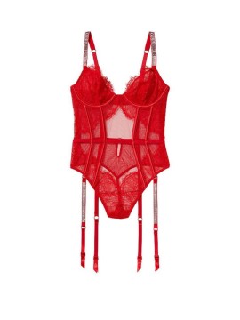 Боді Victoria's Secret Demi Teddy with Shine Straps & Garters