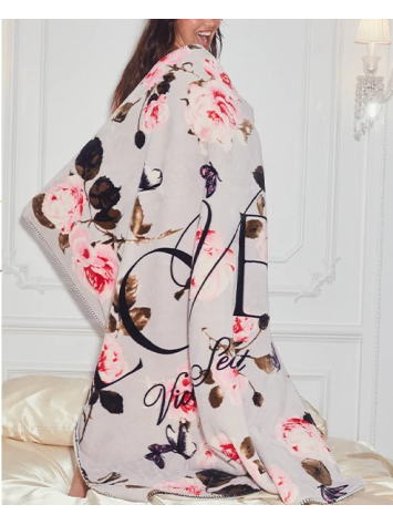 Плед Plush Fleece Blanket LOVE print