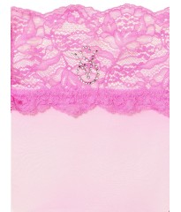 Чулки Lace Top Thigh Highs with Reinforced Heel Pink