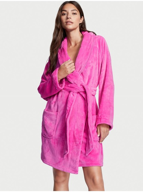 Плюшевый Халат Short Cozy Robe Summer Pink