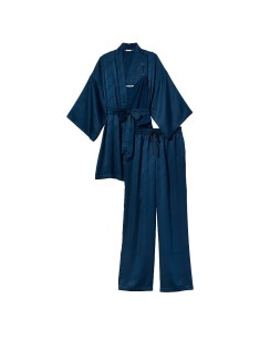 Піжама Satin 3-Piece PJ Set Academy Blue