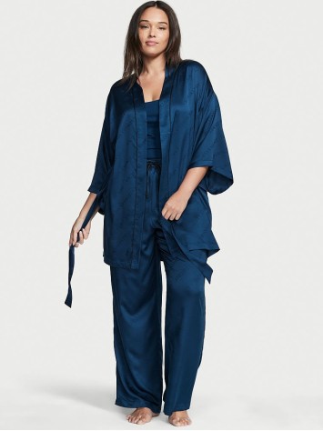 Піжама Satin 3-Piece PJ Set Academy Blue