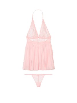 Пеньюар Very Sexy Lace Babydoll Light Pink Lace Plunge Slip