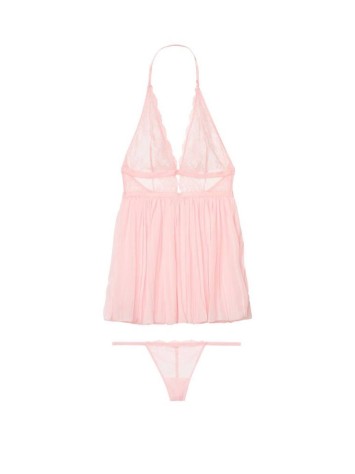 Пеньюар Very Sexy Lace Babydoll Light Pink Lace Plunge Slip