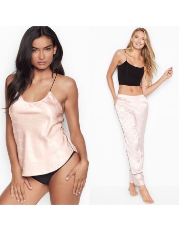 Сатиновые пижама Victoria’s Secret Satin PJ SET MAUVE CHALK