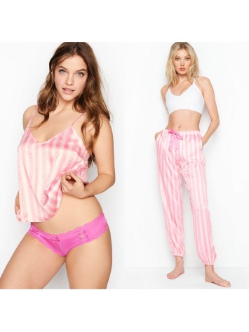 Піжама сатинова Victoria's Secret в рожеву смужку