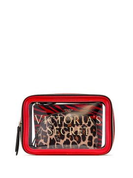 3 в 1 НАБОР КОСМЕТИЧЕК LEOPARD MIX BACKSTAGE NESTED TRIO VICTORIA’S SECRET