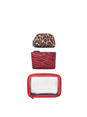 3 в 1 НАБІР КОСМЕТИЧОК LEOPARD MIX BACKSTAGE NESTED TRIO VICTORIA'S SECRET