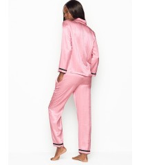Пижама Victoria’s Secret The Satin PJ Set Pink Stripes