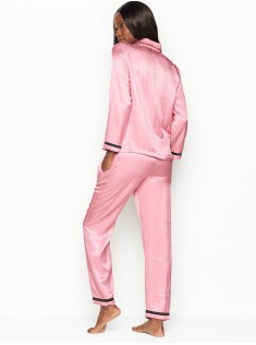 Піжама Victoria's Secret The Satin PJ Set Pink Stripes