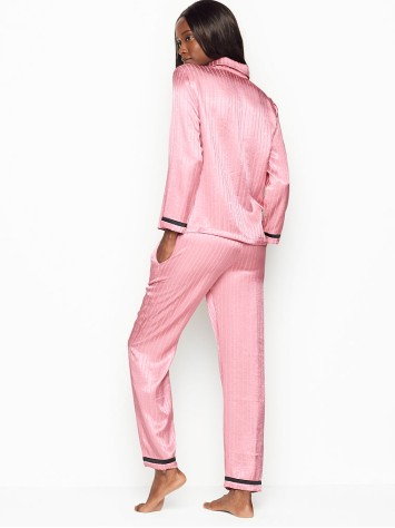 Піжама Victoria's Secret The Satin PJ Set Pink Stripes