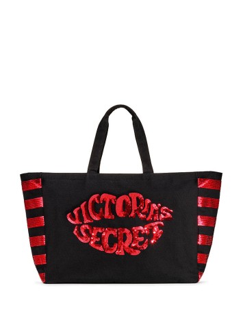 Пляжна сумка Victoria's Secret Beach Tote з червоними паєтками