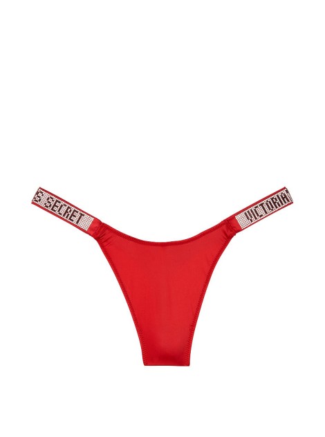 Трусики Victoria’s Secret Very Sexy Crystal Logo Shine Strap Thong Panty Lipstick