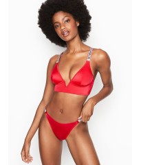 Бралеттка Victoria’s Secret Very Sexy Plunge Red Bra Embellished Strap V-WIRE Long Line