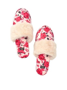 Домашние тапочки Victoria’s Secret Slippers Print Red Roses
