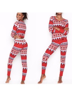 Піжама Victoria's Secret Thermal PJ Set Red