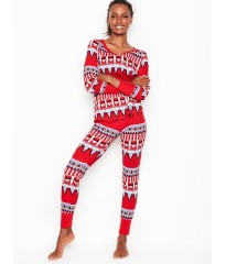 Піжама Victoria's Secret Thermal PJ Set Red