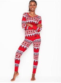 Піжама Victoria's Secret Thermal PJ Set Red