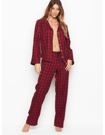 Фланелева піжама Victoria's Secret The Flannel PJ Set Red Shadow Plaid