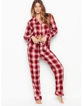 Фланелевая пижама Victoria’s Secret Red Checked Plaid The Flannel PJ