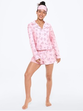 Пижама Victoria’s Secret THE LIGHTWEIGHT BOXER PJ SET Print ANGEL PINK TYPED