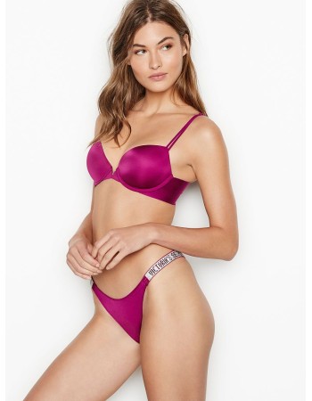 Трусики Victoria’s Secret Very Sexy Crystal Logo Shine Strap Brazilian Panty BERRY DIVA