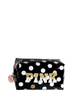 СЕРЕДНЯ КОСМЕТИЧКА PINK - HONEY BEAUTY BAG WHITE&amp; BLACK