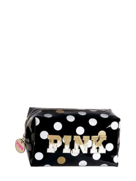 СРЕДНЯЯ КОСМЕТИЧКА PINK - HONEY BEAUTY BAG WHITE& BLACK
