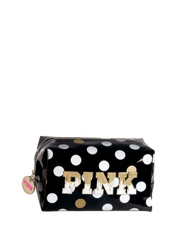 СЕРЕДНЯ КОСМЕТИЧКА PINK - HONEY BEAUTY BAG WHITE&amp; BLACK