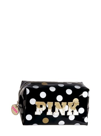 СЕРЕДНЯ КОСМЕТИЧКА PINK - HONEY BEAUTY BAG WHITE&amp; BLACK